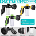 Garden Hose Foam Spray Nozzle with 8 Spray Modes and Soap Dispenser - Black - view 2