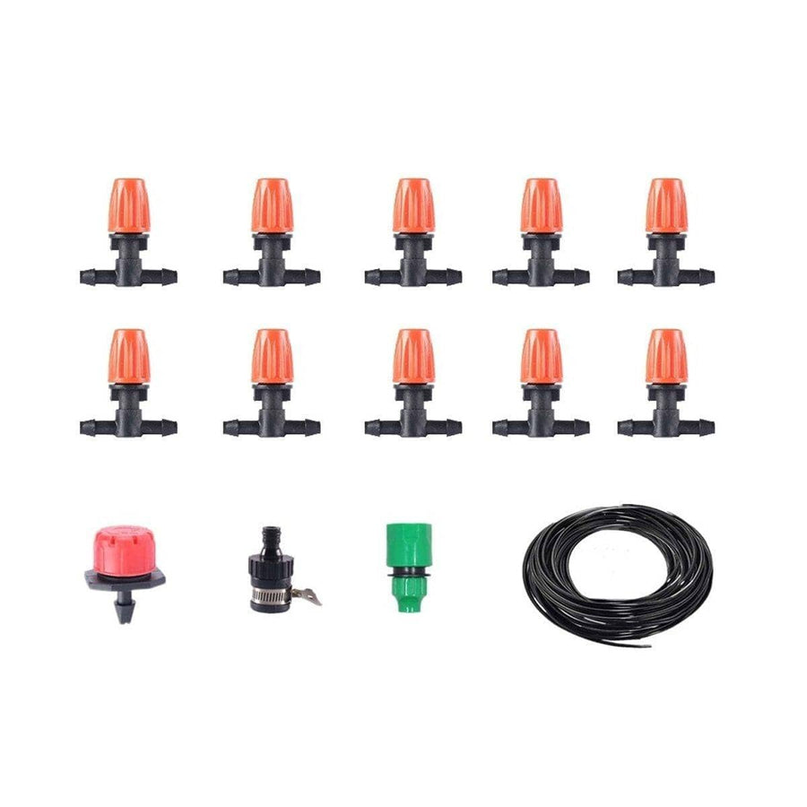 Garden Irrigation Kit with Adjustable Spray Heads - 10 m Tubing, 10 Spray Heads