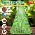 Garden Plant Cloche Seedling Cover, Set of 26 Reusable Green Plastic Anti-Pest