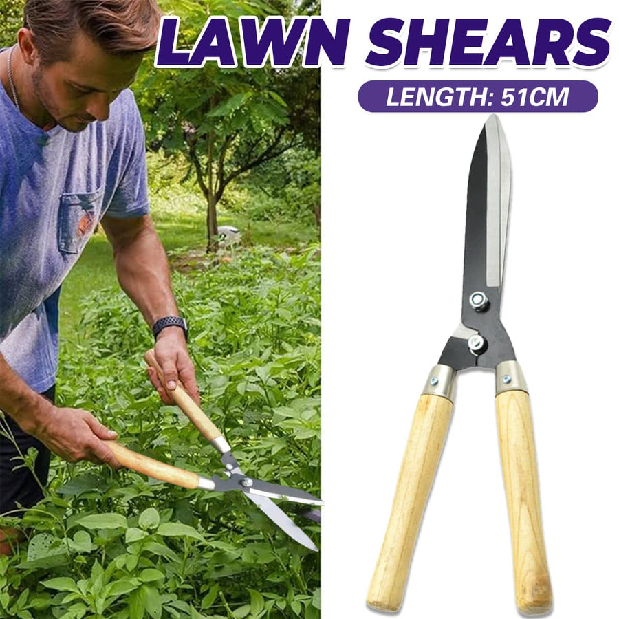 Garden Pruning Shears with Wooden Handle Trimming Sharp Durable Rust-Proof - 51 cm