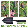 Garden Shovel with Resin Rubber Grip, 32 cm, Black and Yellow