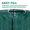 Garden Waste Bags 8 Pack 272L Reusable Heavy Duty Leaf Collection Sacks - Green - view 5