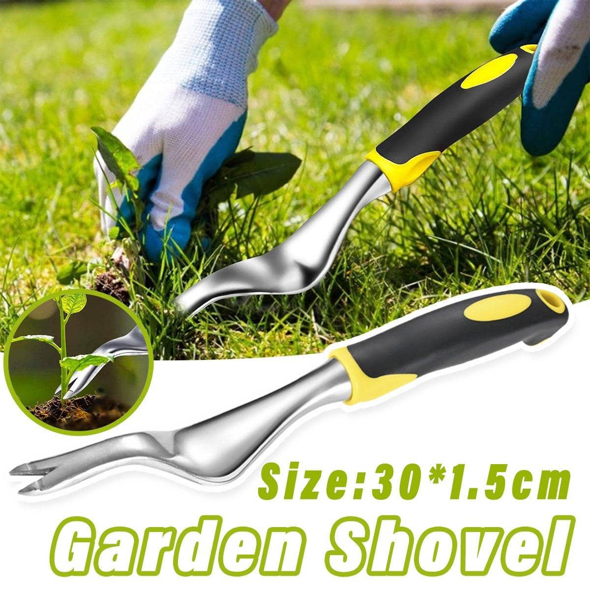 Garden Weeder Tool V-Shaped Aluminium Alloy Hand Weeder for Lawns and Yards