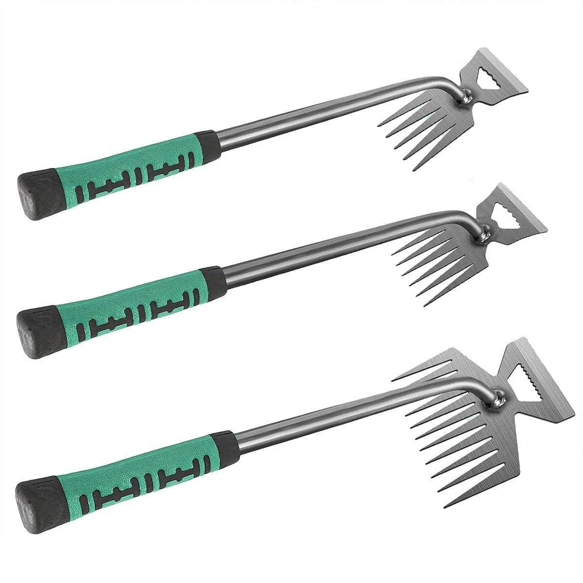 Garden Weeding and Digging Tool with Anti-Slip Handle - 5 Teeth - view 3