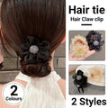 Gauze Flower Hair Claw Clip for Women - Champagne - view 2