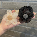 Gauze Flower Hair Tie for Women - Black - view 5