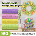 Gauze Mesh Flower Bouquet Wrap, 25.4 cm x 9.14 m Roll - Light Green - view 2