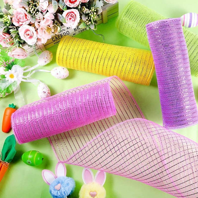 Gauze Mesh Flower Bouquet Wrap, 25.4 cm x 9.14 m Roll - Light Green - view 5