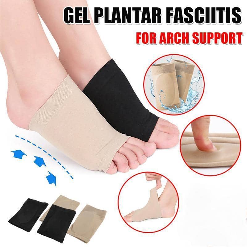 Gel Arch Support Insole Sleeve, Washable - Black and Nude, Pack of 2 - view 2