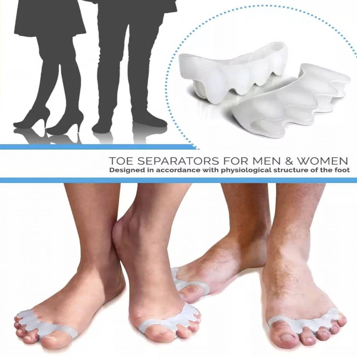 Gel Toe Separator Spreaders, White - Pack of 2 (1 Pair) - view 3