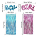 Gender Reveal Party Decorations with Boy and Girl Foil Balloons and Fringe Curtains, Pack of 4 - view 3