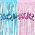 Gender Reveal Party Decorations with Boy and Girl Foil Balloons and Fringe Curtains, Pack of 4 - view 4