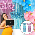 Gender Reveal Party Decorations with Boy and Girl Foil Balloons and Fringe Curtains, Pack of 4 - view 5