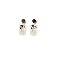 Geometric Acrylic Stud Earrings - White