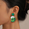 Geometric Acrylic Stud Earrings - White - view 5