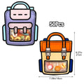 Gift Bags for Snacks and Toys, 18 x 21 cm Clear Ziplock Pouch, Pack of 50 - Purple - view 4