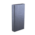 Gift Boxes with Faux Leather Pattern for Wallets and Belts, Pack of 10 - Dark Grey