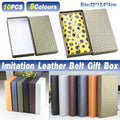 Gift Boxes with Faux Leather Pattern for Wallets and Belts, Pack of 10 - Dark Grey - view 2