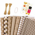 Gift Wrapping Paper Set 14 Sheets 50 x 70 cm with Tape, Rope and Stickers - view 2
