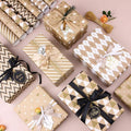 Gift Wrapping Paper Set 14 Sheets 50 x 70 cm with Tape, Rope and Stickers - view 3