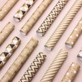 Gift Wrapping Paper Set 14 Sheets 50 x 70 cm with Tape, Rope and Stickers - view 4