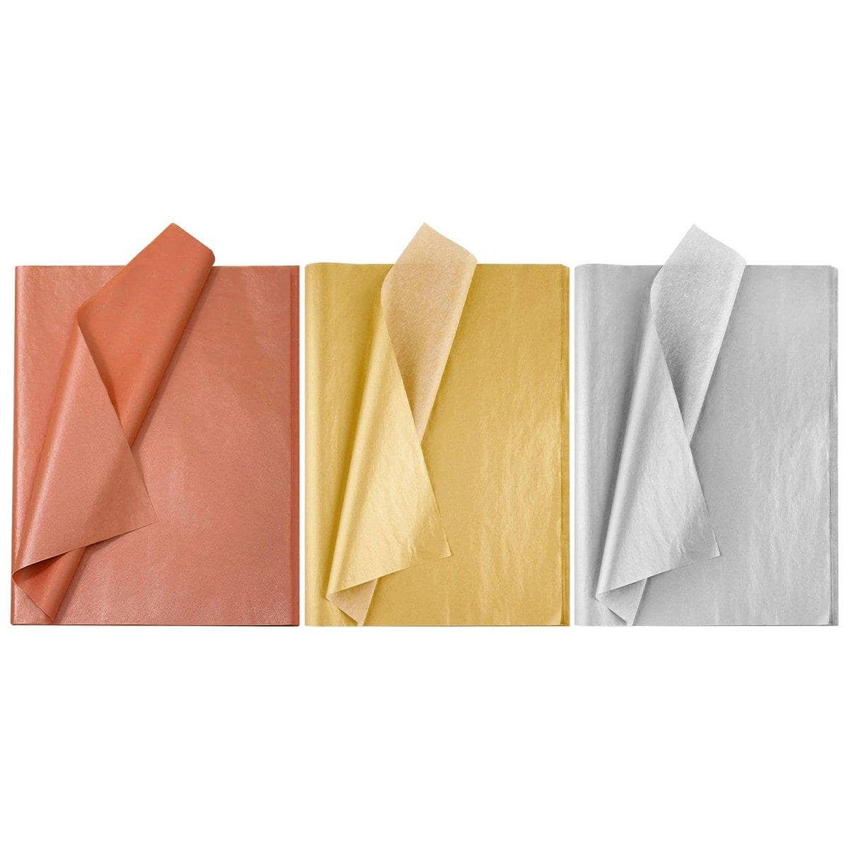 Gift Wrapping Tissue Paper, 100 Sheets - Gold - view 3