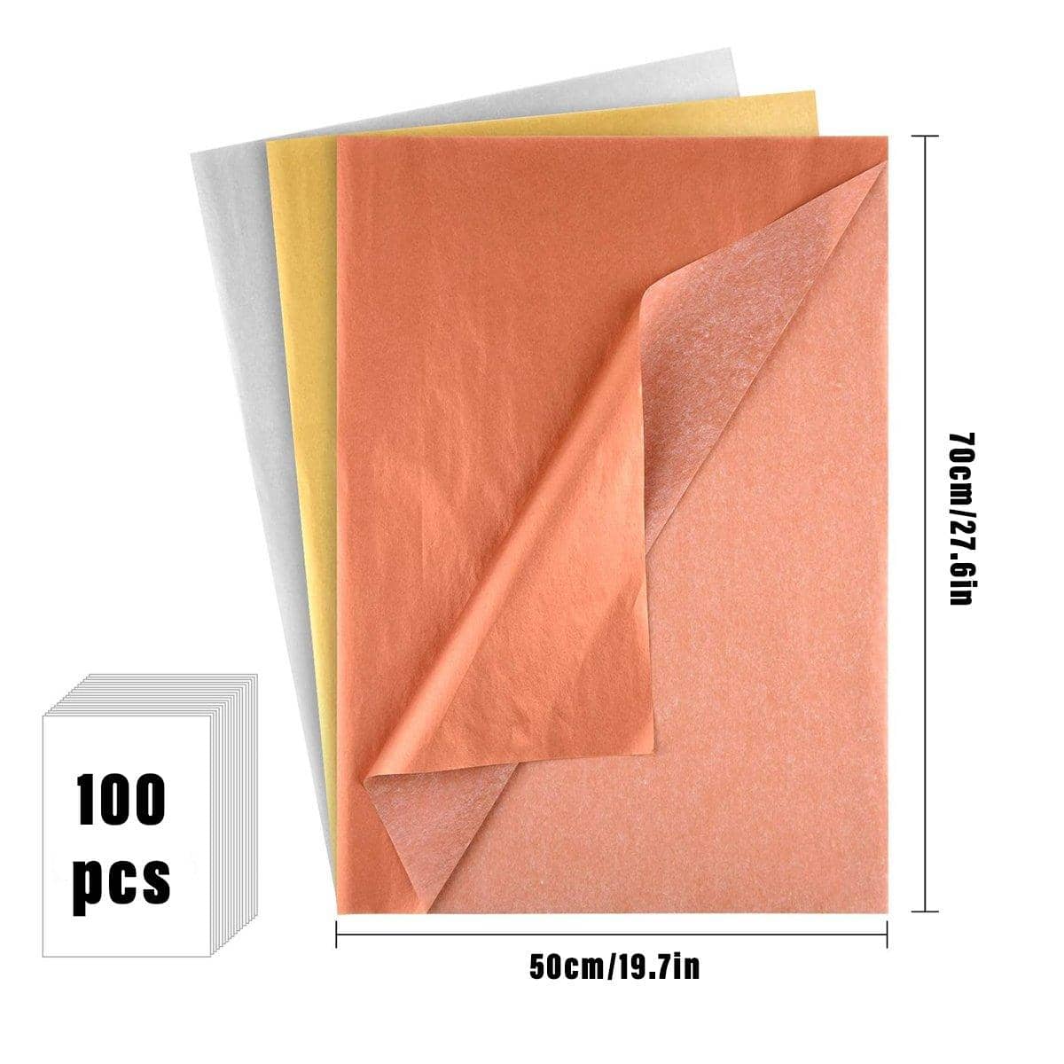 Gift Wrapping Tissue Paper, 100 Sheets - Gold - view 4