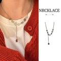 Gingerbread Man Tassel Necklace, Sweater Chain for Women