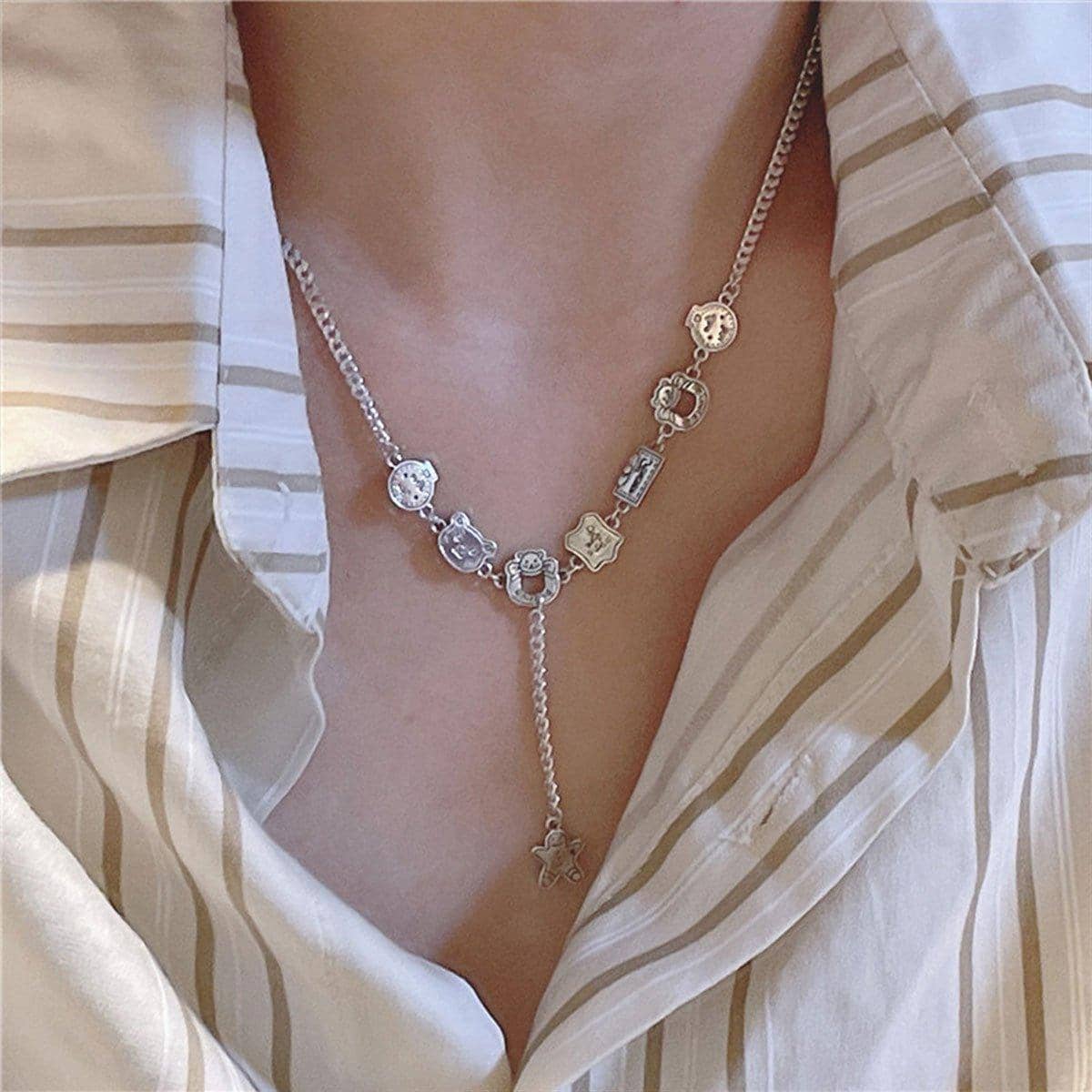 Gingerbread Man Tassel Necklace, Sweater Chain for Women - view 4