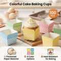 Gingham Cupcake Baking Cups, Heat Resistant Paper Muffin Cases - Pink, Pack of 100 - view 2