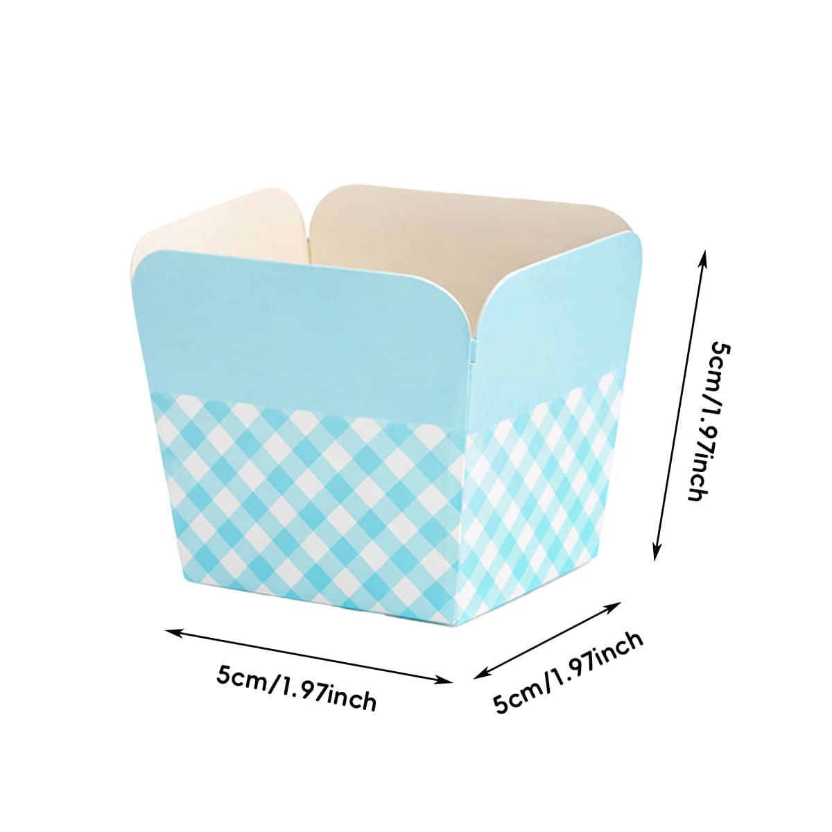 Gingham Cupcake Baking Cups, Heat Resistant Paper Muffin Cases - Pink, Pack of 100 - view 4
