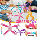 Giraffe Suction Cup Tube Toy Telescopic Sensory Stress Relief - Blue - view 2