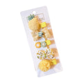 Girls Bowknot Snap Hair Clips Set of 5 - Yellow Pineapple, Flowers and Bows