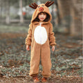 Girls Christmas Elk Hooded Jumpsuit Costume, Winter Party Outfit - Size XL (Bust 104 cm) - view 4