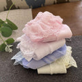 Girls Lace Ruffle Ankle Socks, Size M (Foot 15-17 cm) - Light Pink - view 5