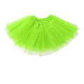 Girls' Layered Tulle Tutu Skirt for Dance and Dress-Up - Lime Green