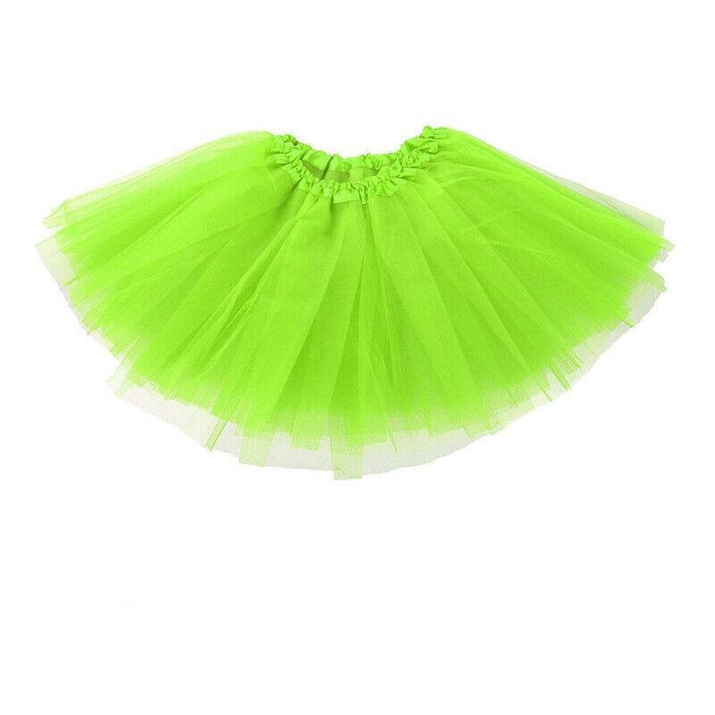 Girls' Layered Tulle Tutu Skirt for Dance and Dress-Up - Lime Green
