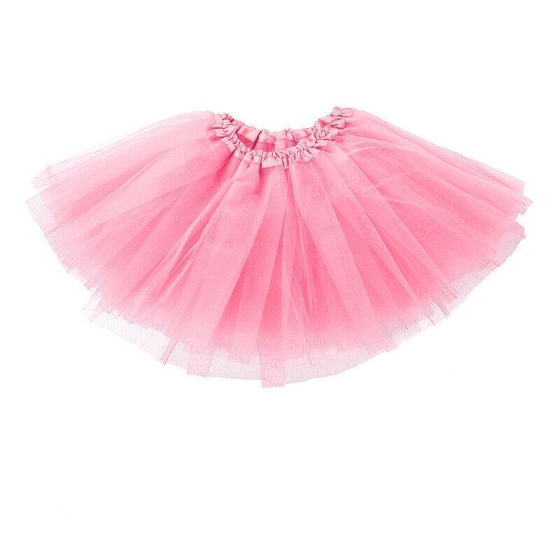 Girls' Layered Tulle Tutu Skirt for Dance and Dress-Up - Pink
