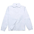 Girls Peter Pan Collar Long Sleeve School Shirt - White, Size 2XL (Bust 108 cm)