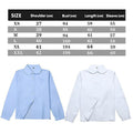 Girls Peter Pan Collar Long Sleeve School Shirt - White, Size M (Bust 94 cm) - view 4