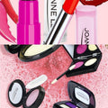 Girls Pretend Makeup Set with Cosmetic Bag, Brushes and Eyeshadow - Magenta - view 5