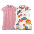 Girls Printed Ethnic Style Cheongsam Dress - Multicolour, Size 110 cm - view 3
