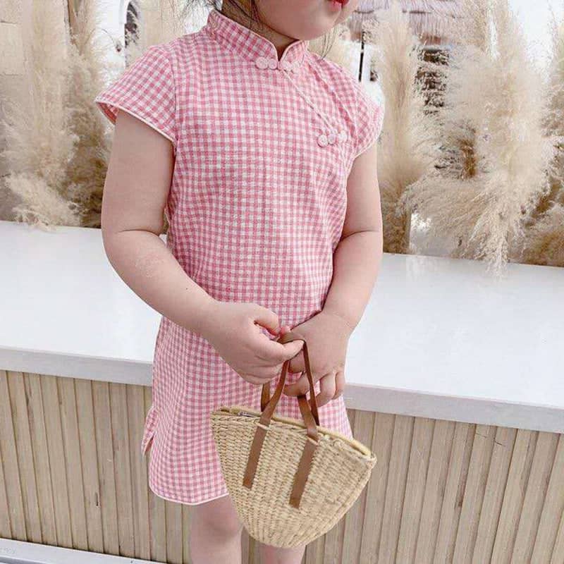 Girls Printed Ethnic Style Cheongsam Dress - Multicolour, Size 110 cm - view 4