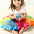 Girls Rainbow Tutu Skirt with Ribbon Bow - Medium, Length 26 cm - view 4