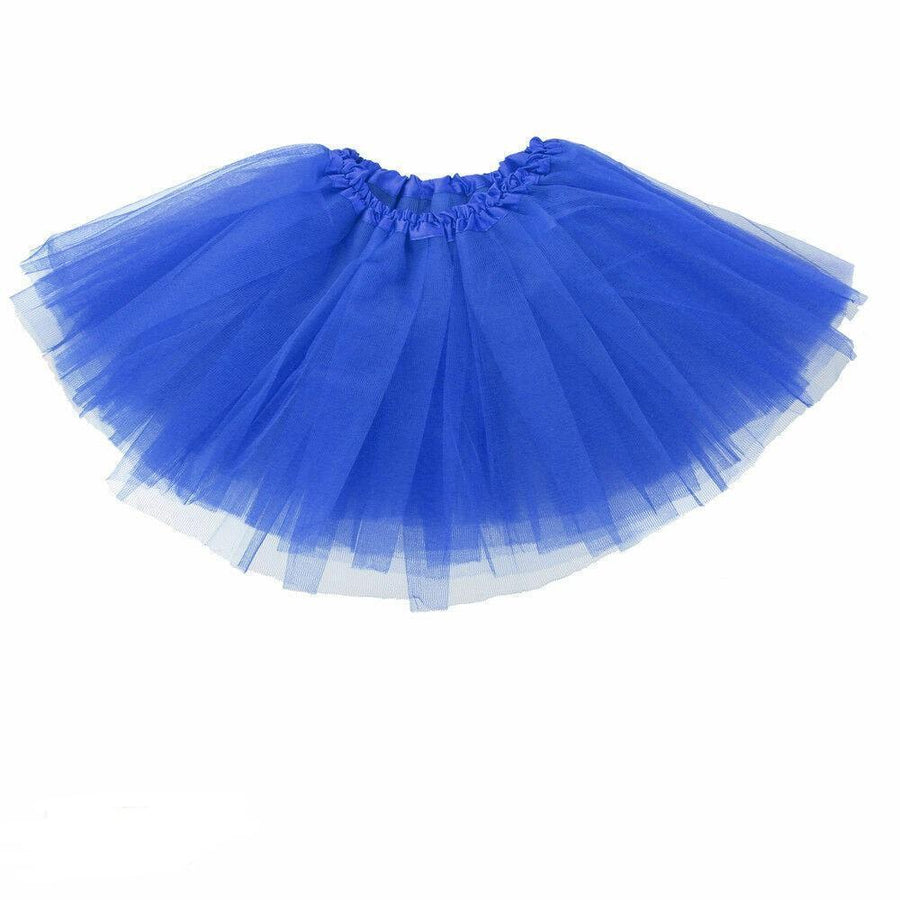 Girls Tutu Skirt 3 Layer Tulle Princess Party Costume - Blue