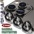 Glass Camera Lens Protector Metal Ring for iPhone 13 and iPhone 13 Mini - Gold - view 2