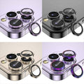 Glass Camera Lens Protector Metal Ring for iPhone 13 and iPhone 13 Mini - Gold - view 3
