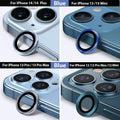 Glass Camera Lens Protector Metal Ring for iPhone 13 and iPhone 13 Mini - Light Purple - view 6