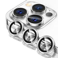 Glass Camera Lens Protector Metal Ring for iPhone 13 and iPhone 13 Mini - Silver
