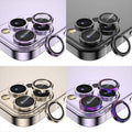 Glass Camera Lens Protector Metal Ring for iPhone 13 Pro and iPhone 13 Pro Max - Rainbow - view 4
